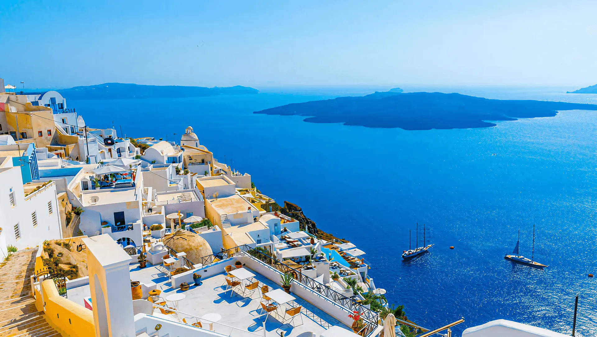 Flight to Santorini